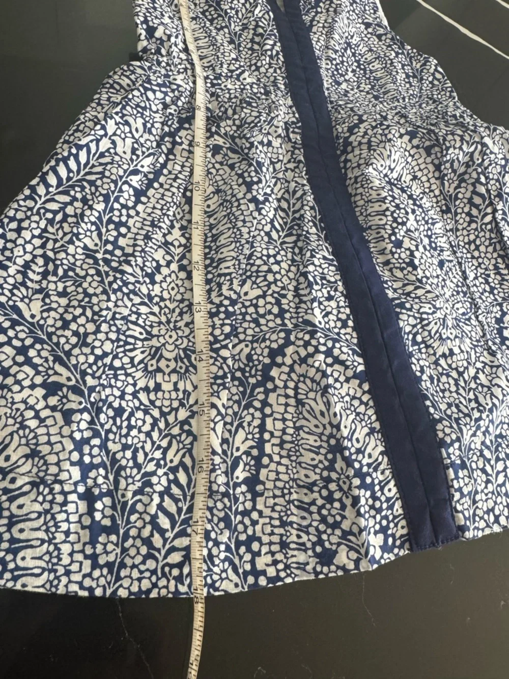 Crewcuts Navy and White Sleeveless Printed‎ Dress